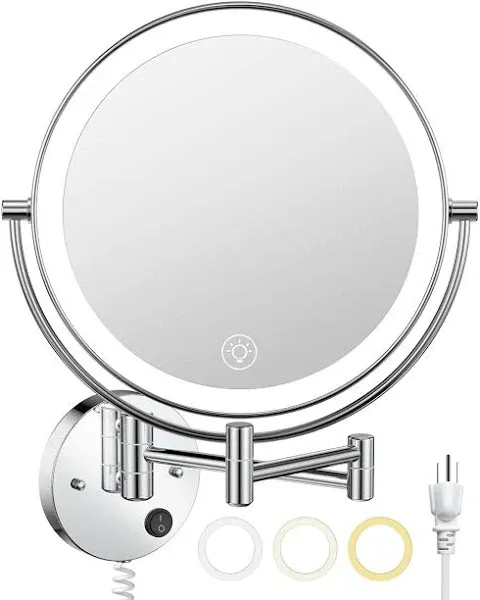 Benbilry 9" Lighted Wall Mounted Makeup Mirror