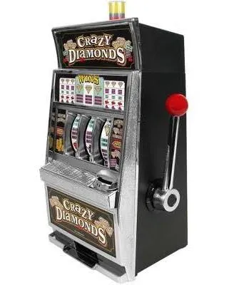 Trademark Poker Crazy Diamonds Casino Slot Machine Authentic Replica Bank