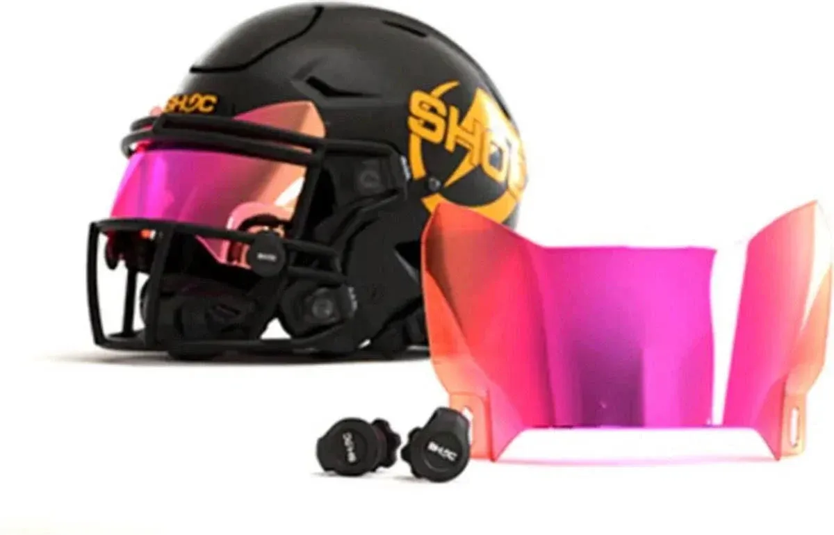 Shoc Zero-G Plus Football Visor | for Ridddell SpeedFlex and Schutt F7 Purple Rain