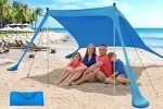 YENGIAM Beach Canopy Beach Tent Pop Up Shade Portable Sun Shelter Extra