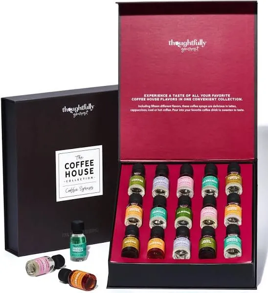 Thoughtfully Gourmet, Coffee Syrups Mega Sampler Variety Gift Set, Set of 15