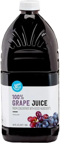 Amazon Brand Happy Belly Grape Juice Bottle