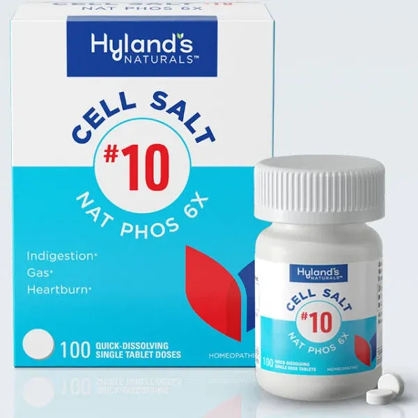 Hyland&#039;s Naturals Cell Salt #10,NAT PHOS 6X,100 Quick-Dissolvi<wbr/>ng Tablet Doses