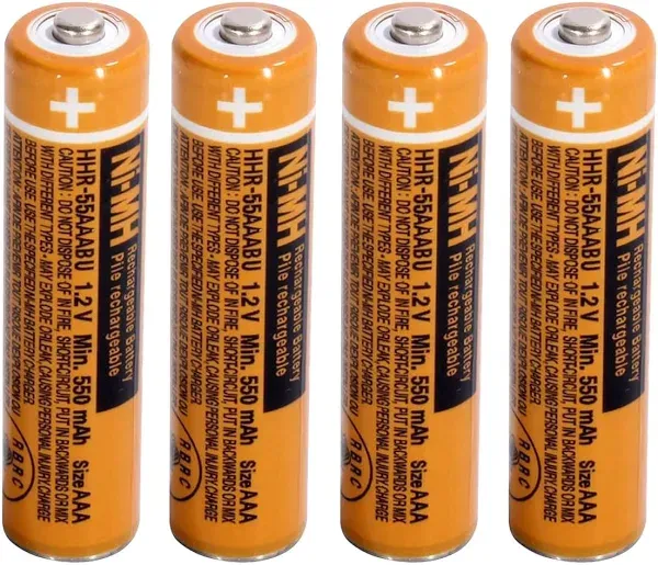 NI-MH AAA Rechargeable Battery 1.2V 550mah 8-Pack hhr-55aaabu AAA Batteries for Panasonic Cordless Phones, Remote Controls, Electronics