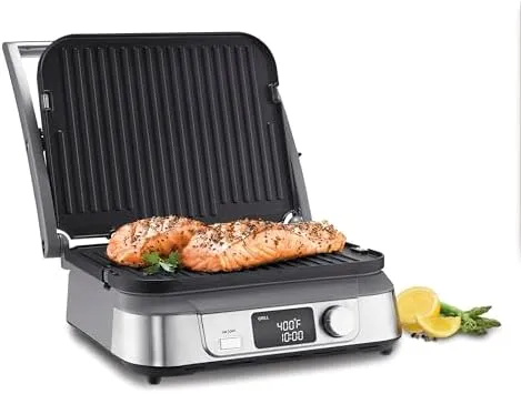 Cuisinart GR-5BP1 Electric Griddler FIVE, Enjoy 5-in-1 Functions, LCD Display