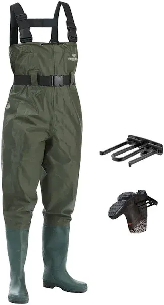 FISHINGSIR Fishing Waders for Men with Boots Womens Chest Waders Waterproof for Hunting with Boot Hanger