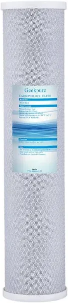 10-Inch Whole House Carbon Block Water Filter -4.5" x 10"-5 Micron- Pack 4