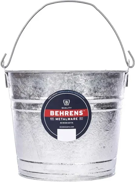 Behrens 10 qt Galvanized Pail Gray