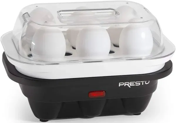 National Presto Egg Cooker 6 Black and White 04632 Electric