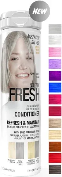 No Fade Fresh Metallic Silver Hair Color Conditioner with BondHeal