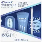 Crest Whitening Emulsions On-The-Go Leave-On Teeth Whitening Gel Pen from BOUNS Pack 0.35 Oz Tubes with NO Box (1), Clear