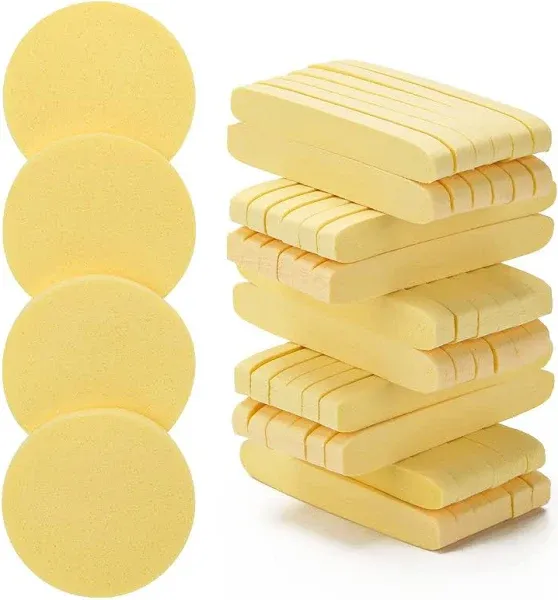 120 Pcs Facial Sponge Luxiv Face Cleansing Sponge Estheticians Compressed Makeup Round Wash Face Sponges for Women Compress