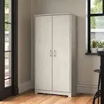 Bush Furniture Cabot Kitchen Pantry Cabinet in Linen White Oak - Engineered Wood