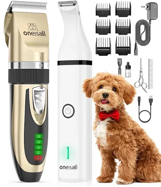 oneisall Dog Clippers and Dog Paw Trimmer Kit