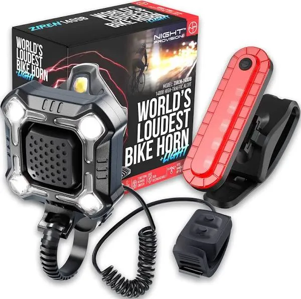 ZIREN 140dB High-Traffic Bike Horn with LED Light