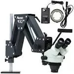 Dzq ZQ-1 Multi-Directional Microscope Micro-Setting Microscope,7X-45X Magnification,0.7X-4.5X Zoom Objective,60-Led Ring Light,Spring Bracket