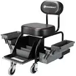 Powerbuilt Professional Shop Seat with Expandable Side Trays