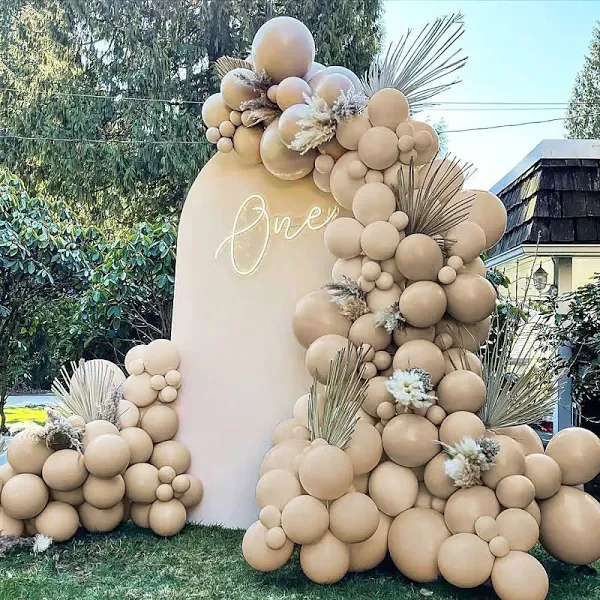 Double Stuffed Apricot Balloon Garland