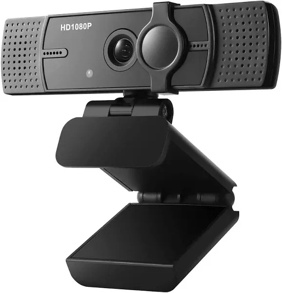 Webcam with Microphone, No Distortion Privacy Cover 1080P USB Camera Plug Play Mic Full Ultra HD Web Camera Video Cam Calling Conferencing Streaming for PC/Desktop/Computer/Mac/Laptop/MacBook