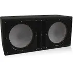 Belva BBX210BK Dual 10 inch Ported Enclosure Custom Black Baffle Car Subwoofer Box Made with 3/4 inch MDF