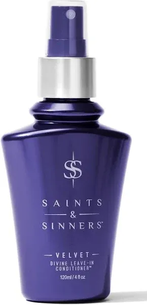 Saints & Sinners Velvet Divine Leave-In Moisturizing Conditioner Hair Detangler Spray for ALL TYPES. Helps Dry Dull Frizzy Coarse Tangled Thermally Environmentally Damaged