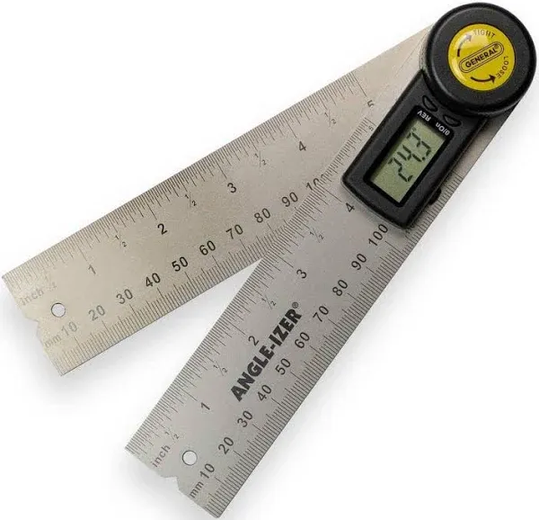 General Tools Digital Angle Finder Ruler Measuring Tool Stainless Steel 5 Inch