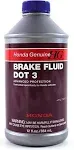 Honda Genuine Fluid 08798-9008 Dot 3 Brake Fluid - 12 oz.