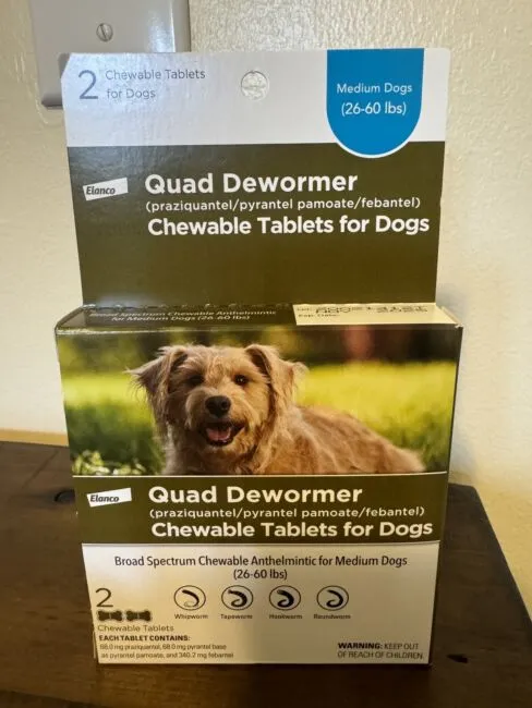 Dog quad dewormer