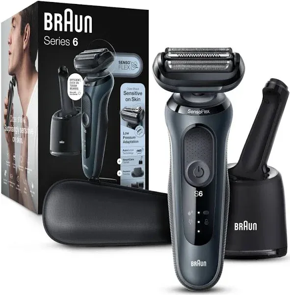 Braun Electric Razor 6075CC Rechargeable Men&#039;s Body Shaver - Black