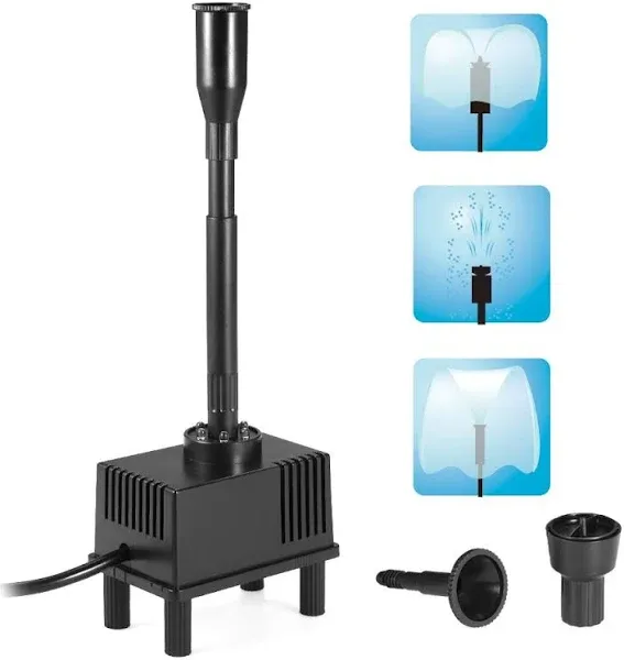 Decdeal 10W 160GPH Submersible Water Pump Fountain with LED Light