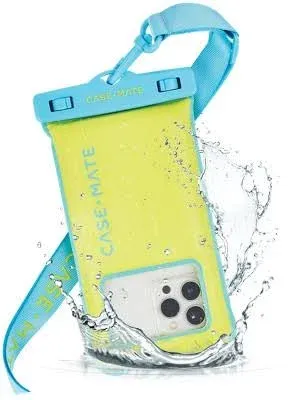 New Open Box Case-Mate Waterproof Phone Pouch Lanyard Floating Citrus Splash