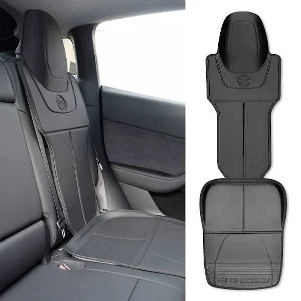 Prince Lionheart 2-Stage Seatsaver Car Seat Protector for Child Car Seat Designed for Tesla Models S, 3 X & Y, Protects Car from Infant Rear-Facing Car Seat & Front-Facing Booster Seat (Black, 2pcs)