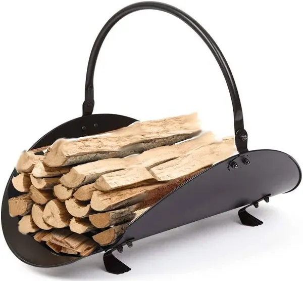 Rocky Mountain Goods Firewood Basket Holder Indoor - Decorative Finish Metal Log Holder - Fireplace Wood Rack is Ideal Size for Indoor use - Assembly Wrench Included - for Modern or Classic Home