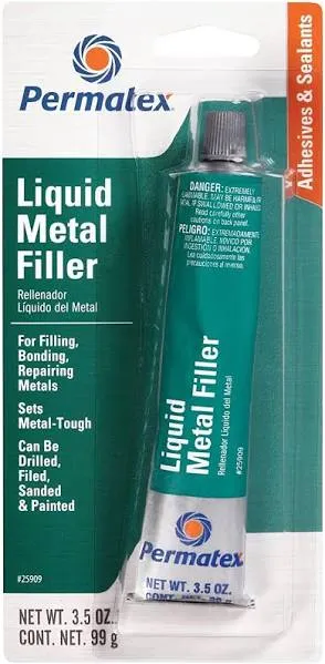 Permatex 25909 Liquid Metal Filler, 3.5 oz.