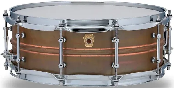 Ludwig 5x14 Raw Copper Phonic Snare Drum with Tube Lugs