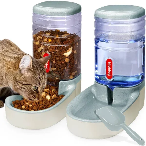 Automatic Pet Feeder Small&amp;Medium Pets Automatic Food Feeder and Waterer Set 3.8