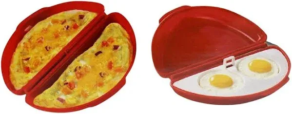 Microwave Egg Cooker Scrambled Egg Poacher for Sandwiches &amp; Omelets – BPA-Free