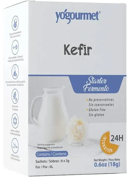 Yogourmet Kefir Starter, 6 Sachets, 0.6 Ounce