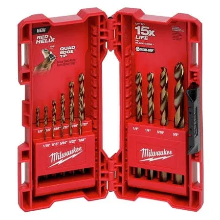 Milwaukee Cobalt Red Helix Drill Bit Set