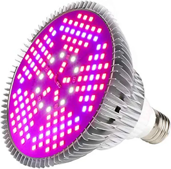 [Pack of 2] 100W Led Plant Grow Light Bulb, Full Spectrum 150 LEDs Indoor Plants Growing Light Bulb Lamp for Vegetables Greenhouse and Hydroponic, E26 E27 Base Grow Light Bulbs, AC 85~265V