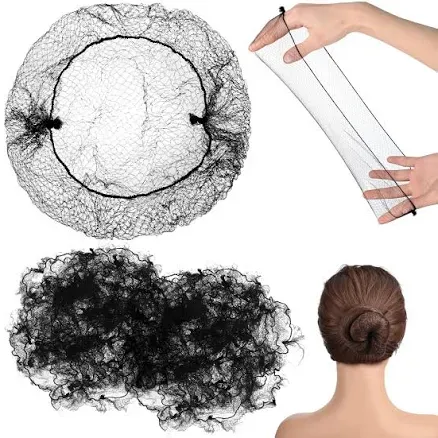 400 Pcs Hair Nets for Women Hair Nets for Food Service Invisible Elastic Edge Mesh 20 Inches Hair Nets, Ballet Dance Hair Bun(Dark Brown)