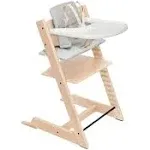 Stokke Tripp Trapp High Chair Complete with Cushion & Tray Natural, Nordic Grey