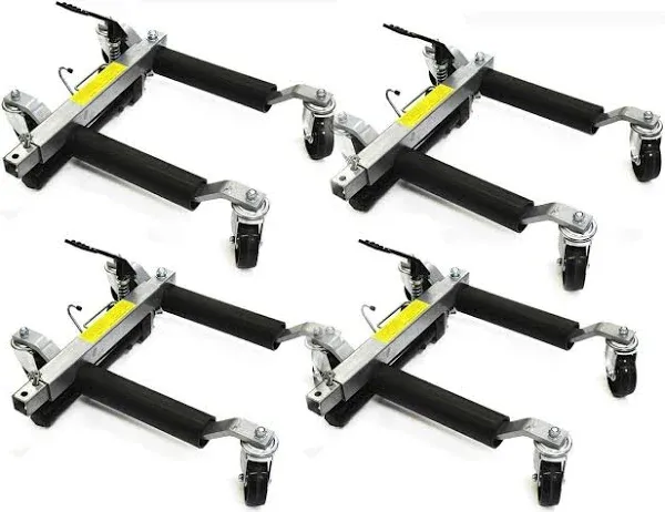 4Pack Hydraulic Car Dollies 12" Wheel Lift Positioning Jack auto Dolly Set