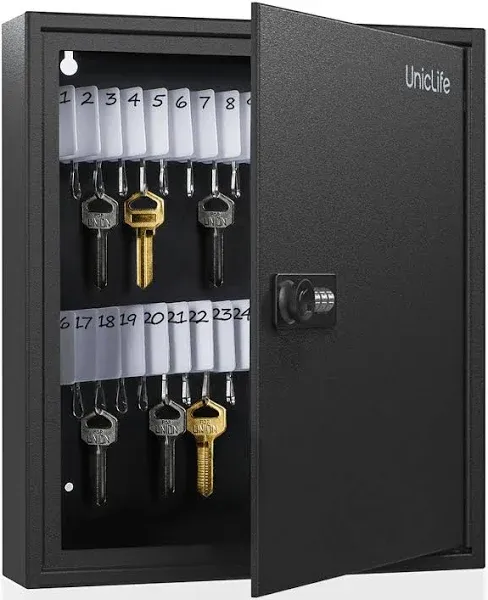 60-Key Slotted Key Cabinet with Combination Lock