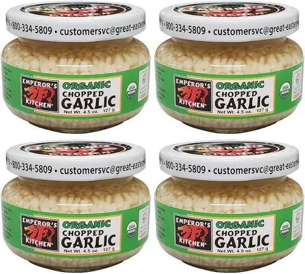 Emperors Kitchen Garlic, Organic, Chopped - 4.5 oz