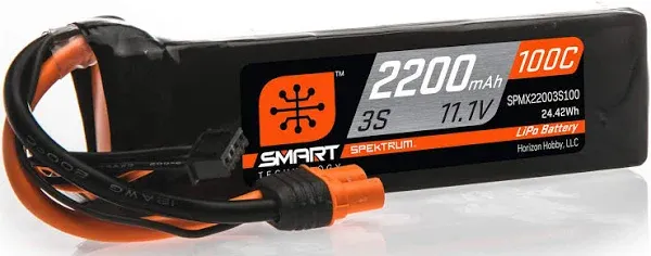 3 Cell 2200mAh 11.1V 50C Smart G1 LiPo w/IC3