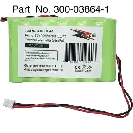 Battery For ADEMCO, ADI, ADT Alarm L3000Lynx Plus, WALYNX-RCHB-SC (2 Prong)