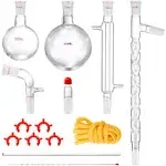 Glass Organic Chemistry Kit 13Pcs Distillation Kit 24/40 Joints Distillat