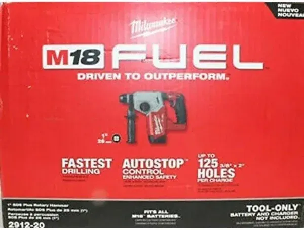 Milwaukee 2912-20 M18 Fuel 1" SDS Plus Rotary Hammer