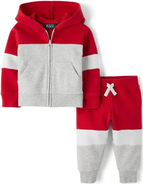 The Children's Place Baby Boys' Sweatshirt and Sweatpant 2 Piece Outfit